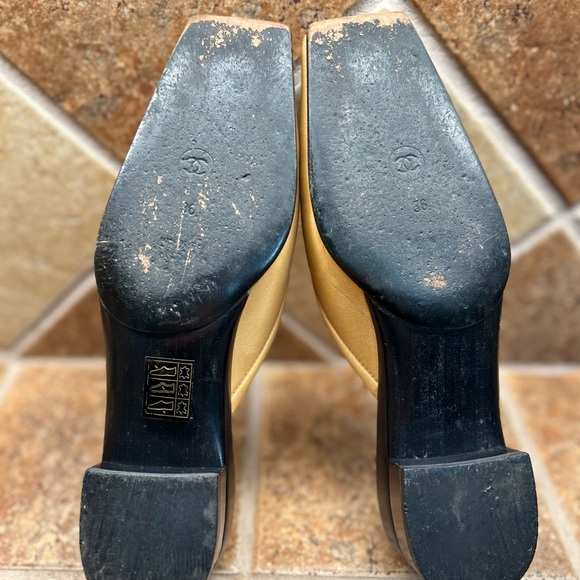 CC Logo Chanel Ballet Heel Toe Mules Size 6 - Picture 4 of 10